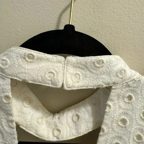 NWOT Anthropologie ANNA SUI 0 Dress GRANDE JATTE Eyelet Halter Cotton Floral - Picture 7 of 7